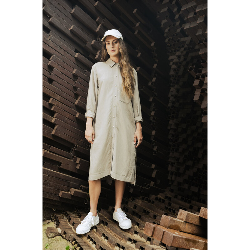 BODY BAG BODY BAG ORAN SHIRT DRESS STONE