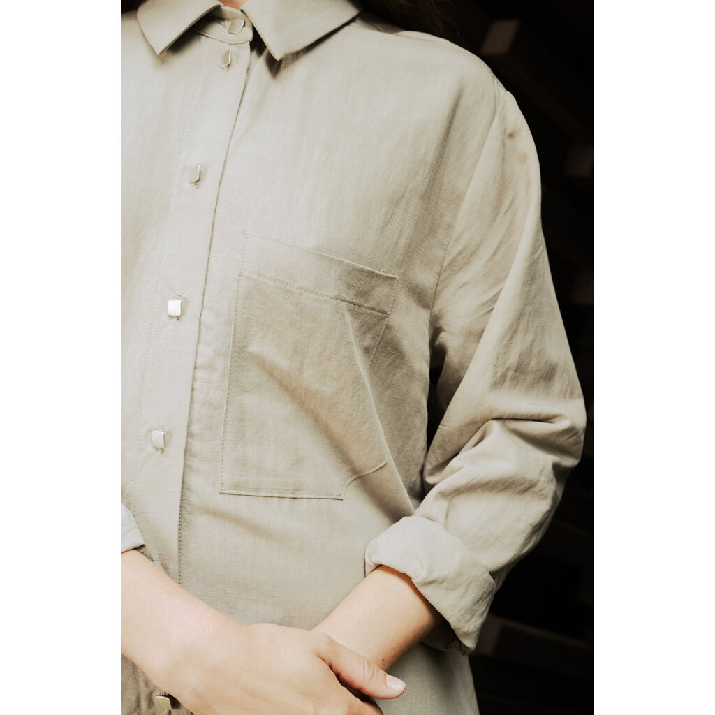 BODY BAG BODY BAG ORAN SHIRT DRESS STONE