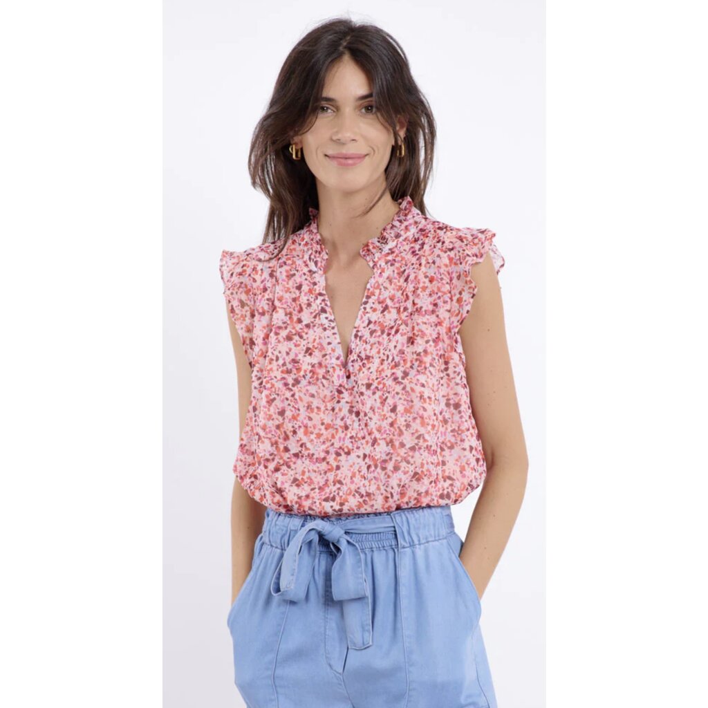 ARTLOVE BLOUSE CARLIE MOTIFS PINK