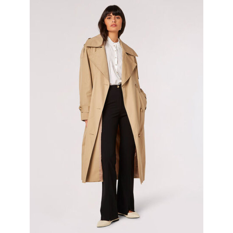 APRICOT APRICOT TRENCH COAT STONE/BEIGE