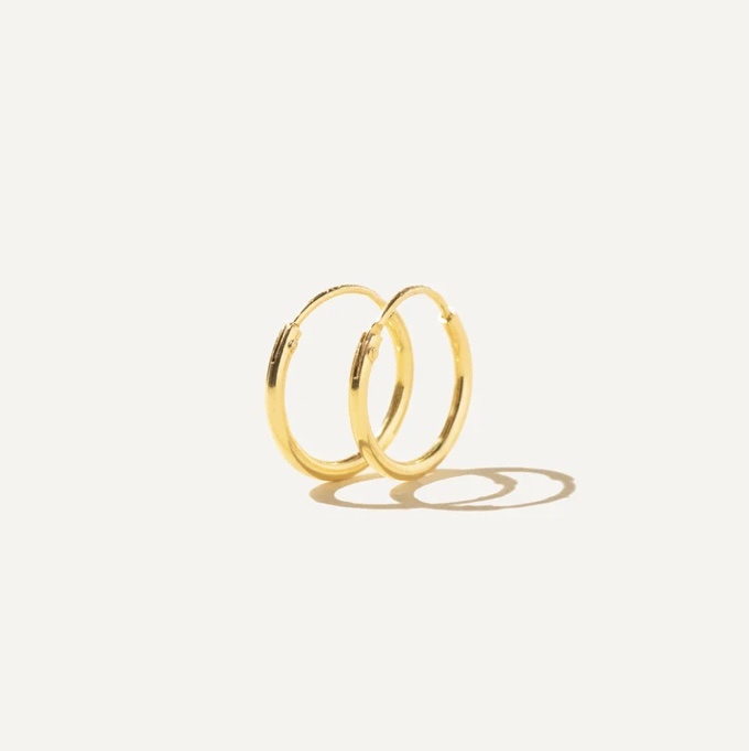 BOA BIJOUX BOA BO INFINITY HOOPS 14K VERMEIL