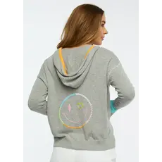 ZAKET AND PLOVER ZAKET AND PLOVER HAPPY HOODIE MARL/GRIS