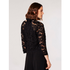 APRICOT APRICOT BOLERO LACE NOIR