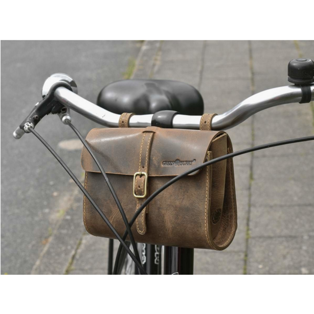 GREEN BURRY SACOCHE GUIDON VELO XL CUIR VINTAGE