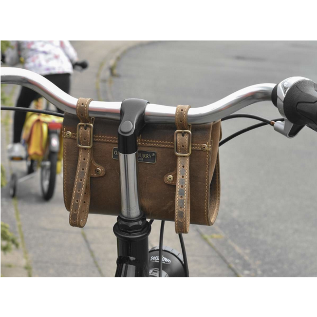 GREEN BURRY SACOCHE GUIDON VELO XL CUIR VINTAGE