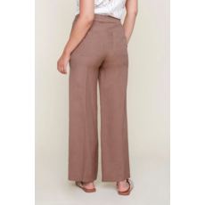 RENUAR RENUAR PANTALON LIN VISCOSE WALNUT