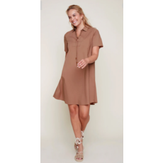 RENUAR RENUAR ROBE COTON NYLON WALNUT