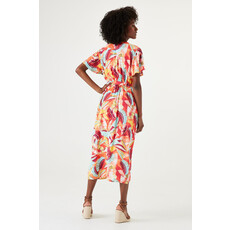GARCIA GARCIA ROBE MIDI MOTIFS PAPAYA PUNCH