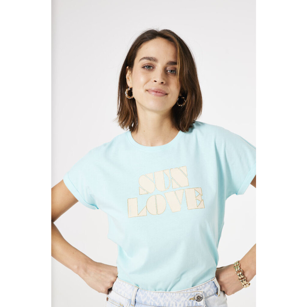 GARCIA GARCIA T SHIRT SUN LOVE AQUA SPLASH