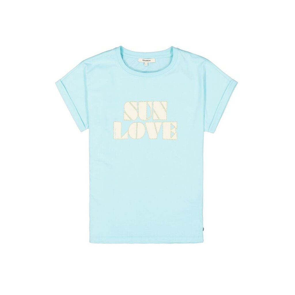 GARCIA GARCIA T SHIRT SUN LOVE AQUA SPLASH