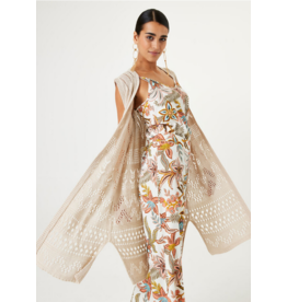 GARCIA GARCIA CARDIGAN LONG CROCHET ALMOND