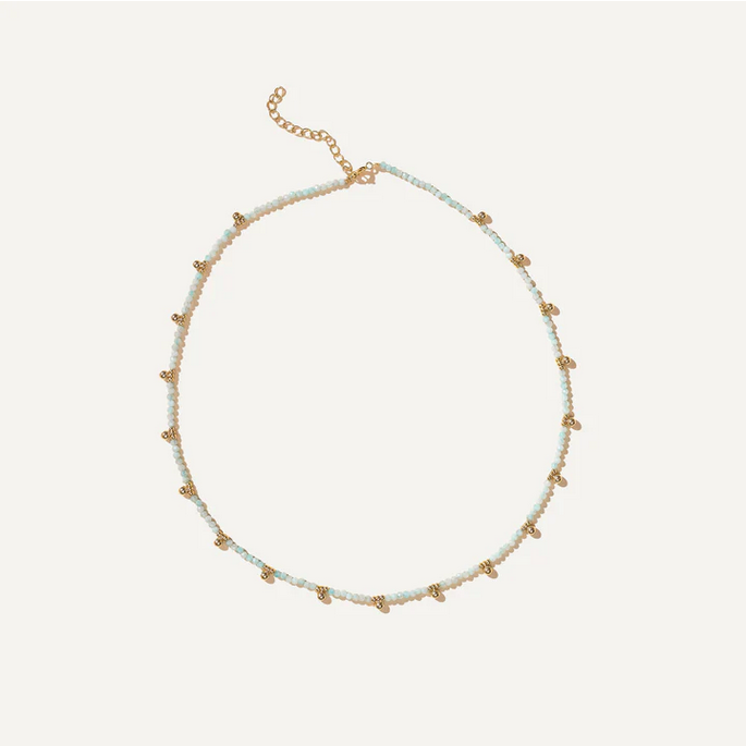 BOA COLLIER NATA AQUAMARINE