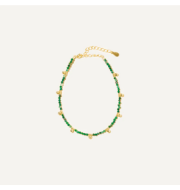 BOA BIJOUX BOA BRACELET GEMA MALACHITE 14K VERMEIL