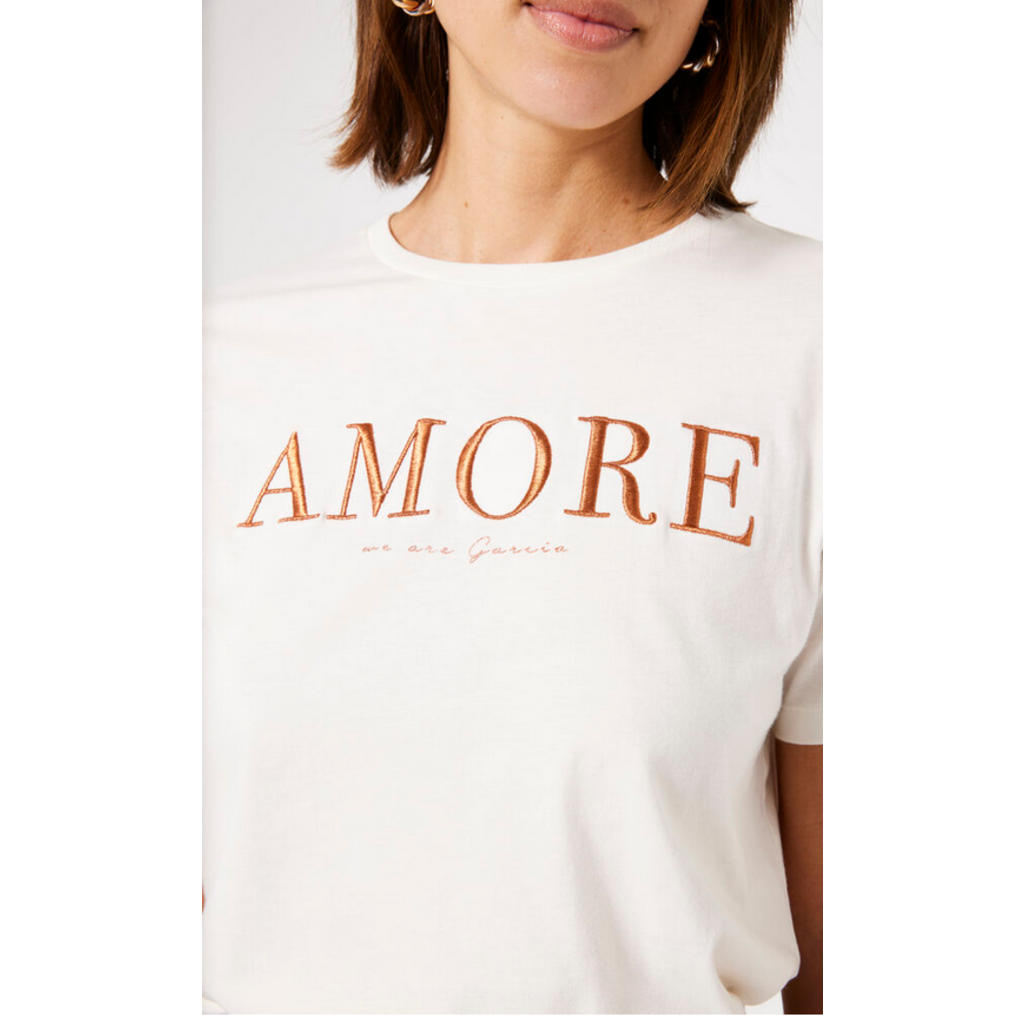 GARCIA GARCIA T SHIRT AMORE BLANC