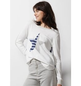 ZAKET AND PLOVER ZAKET AND PLOVER Stripey Stardom Sweater BLANC