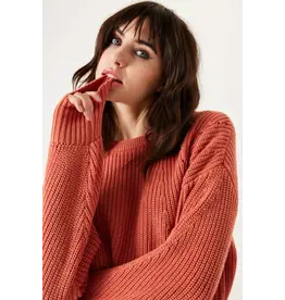 GARCIA GARCIA PULLOVER MELANGE COTON ORANGE