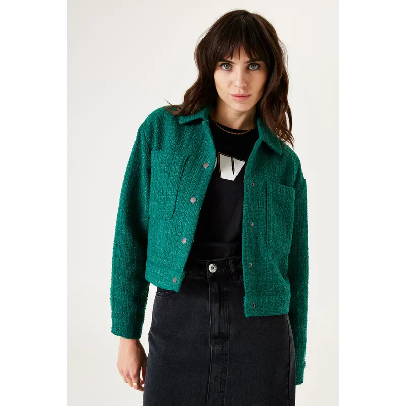 GARCIA GARCIA JACKET CROP VERT