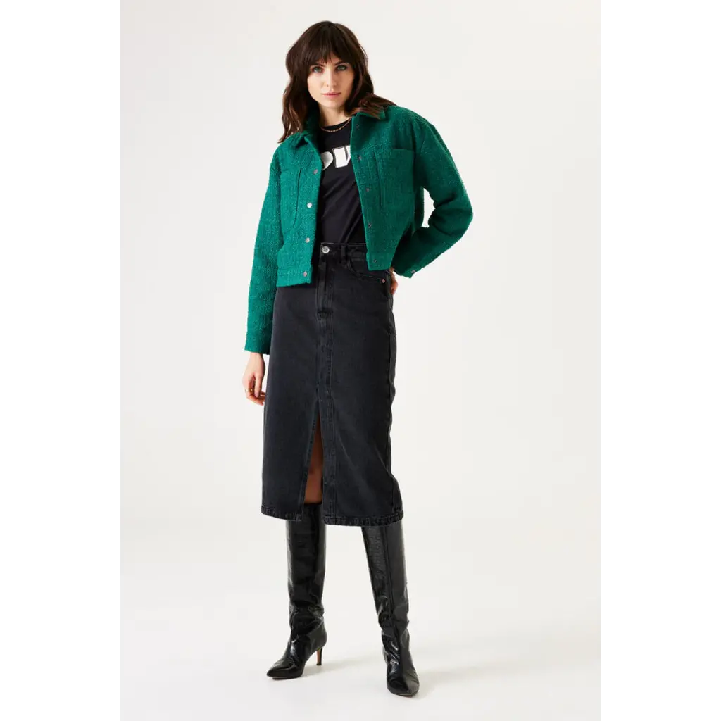 GARCIA GARCIA JACKET CROP VERT