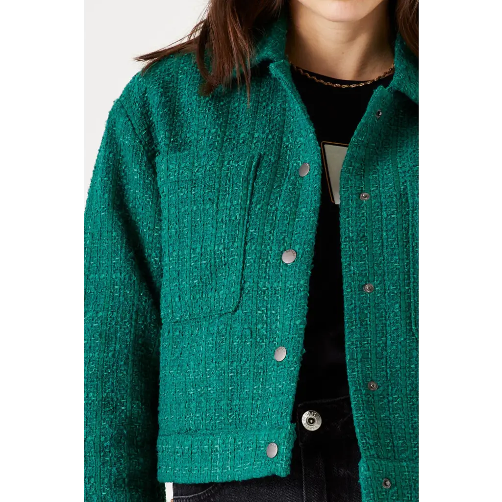 GARCIA GARCIA JACKET CROP VERT