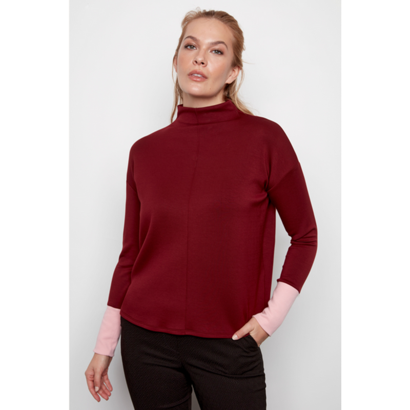 I LOVE TYLER MADISON TYLER MADISON TURTLE NECK LONG SLEEVE SHIRAZ