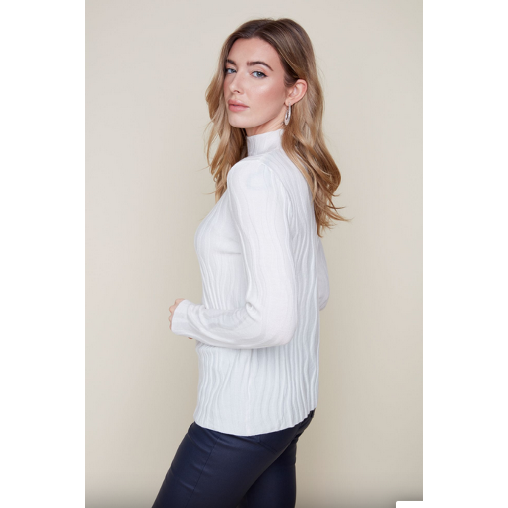 RENUAR RENUAR CHANDAIL R69094301 MOTIFS ZIGZAG CREME