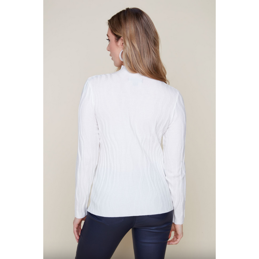 RENUAR RENUAR CHANDAIL R69094301 MOTIFS ZIGZAG CREME