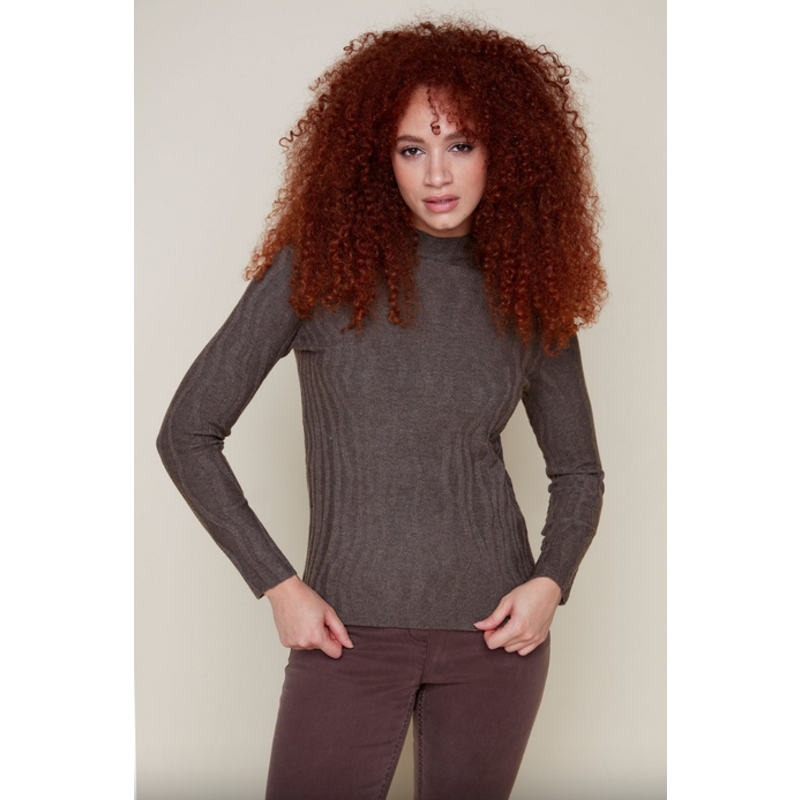 RENUAR RENUAR CHANDAIL R69094301 MOTIFS ZIGZAG BRUN