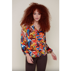 RENUAR RENUAR BLOUSE MOTIFS RUST