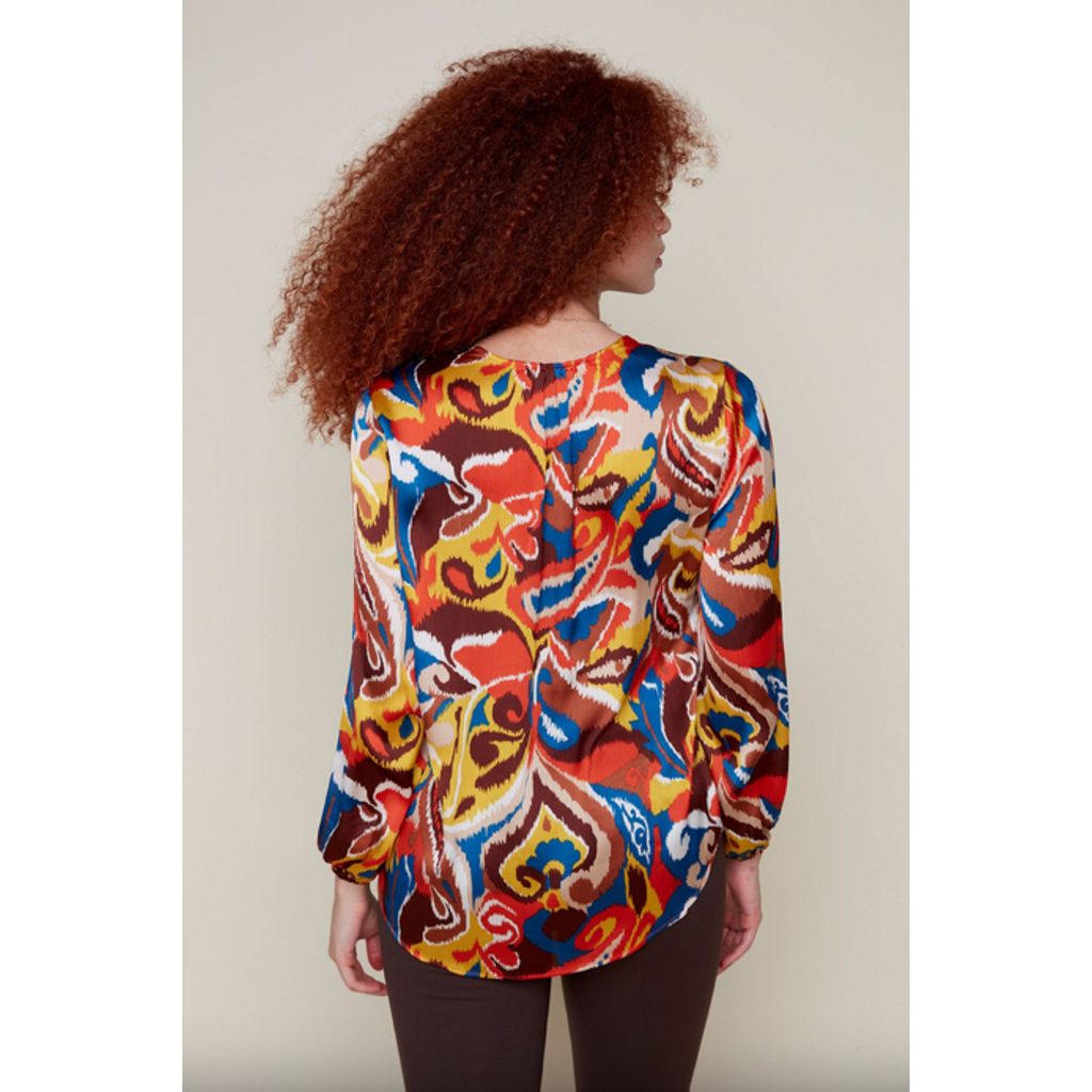 RENUAR RENUAR BLOUSE MOTIFS RUST