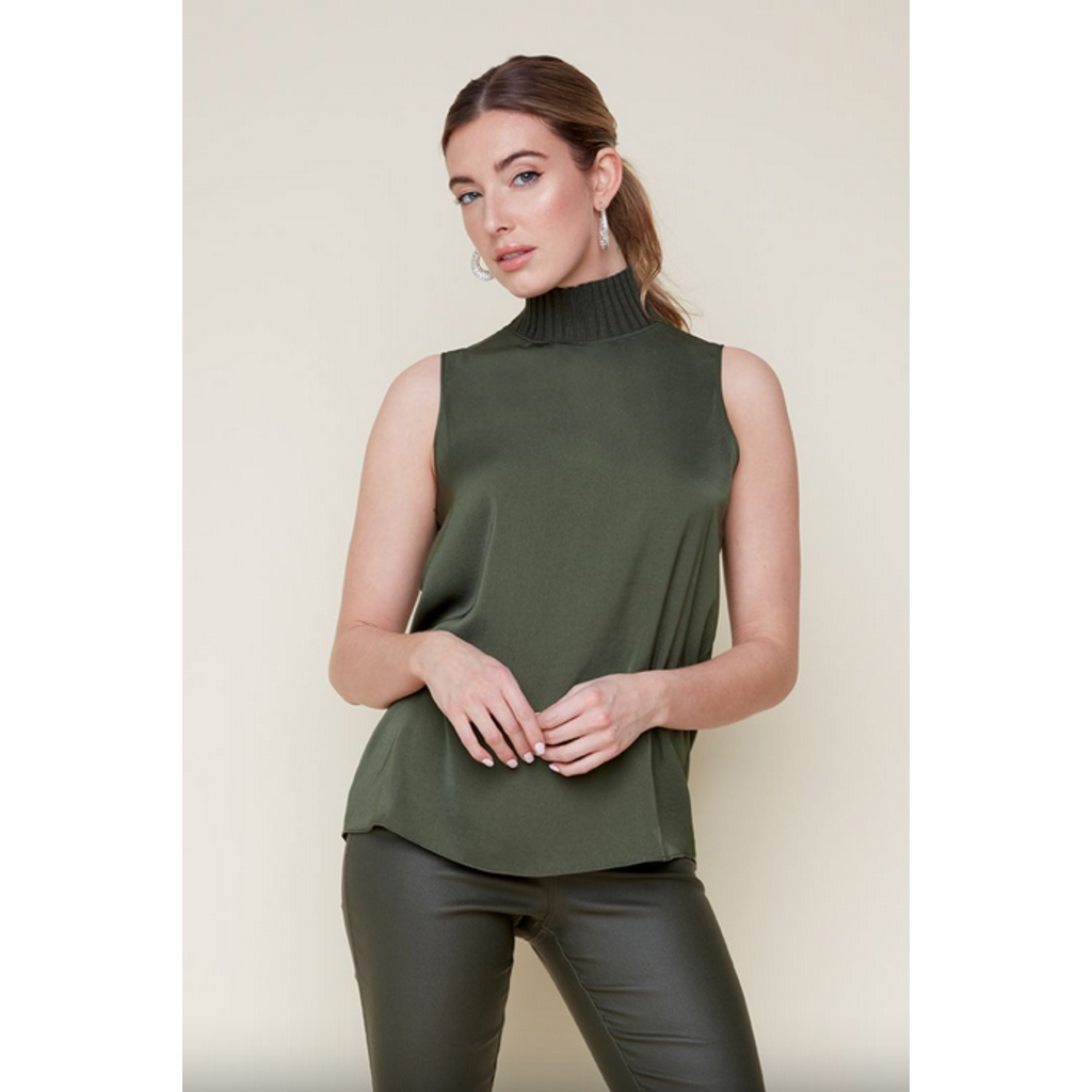 RENUAR RENUAR BLOUSE R5118248 AIRFLOW SANS MANCHE CHIVE/VERT