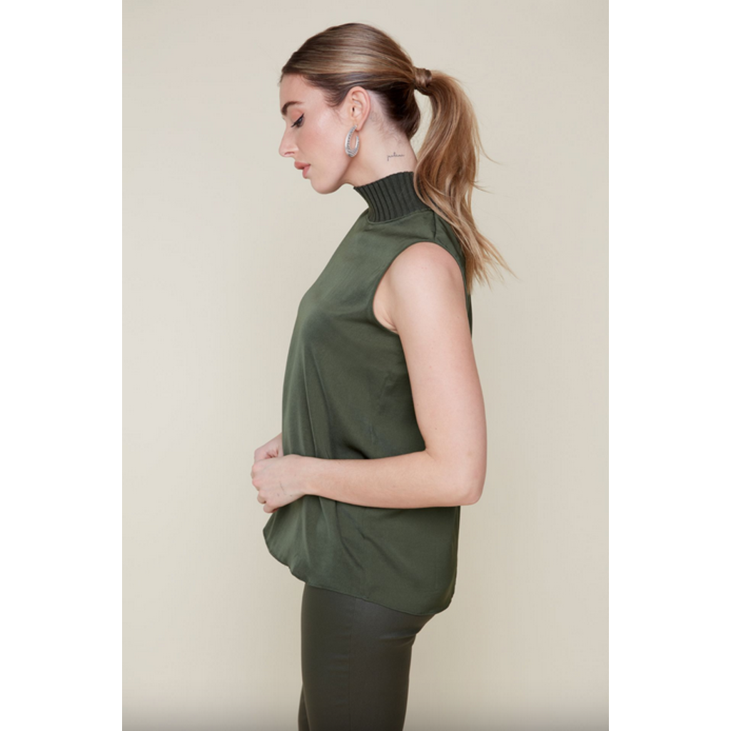 RENUAR RENUAR BLOUSE R5118248 AIRFLOW SANS MANCHE CHIVE/VERT