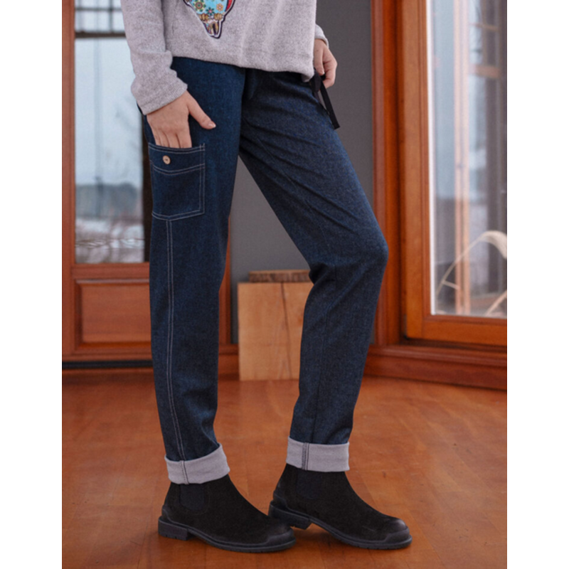 RIEN NE SE PERD TOUT SE CREE RIEN NE SE PERD PANTALON GOYA BLEU DENIM