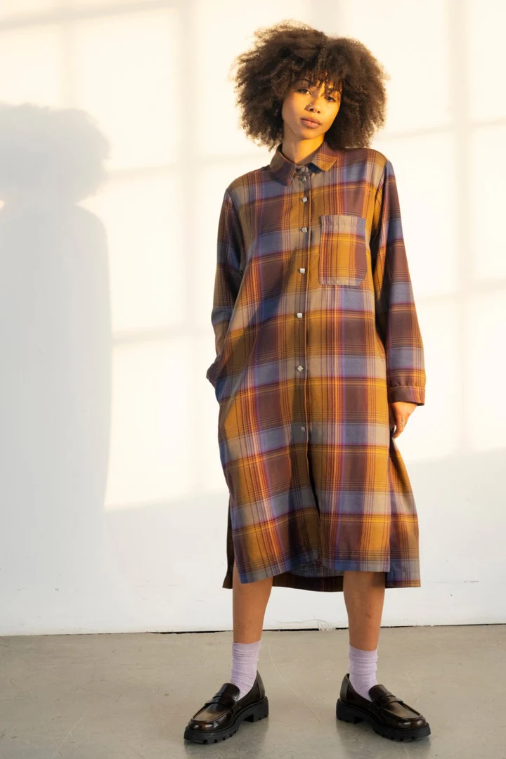 BODY BAG ORAN SHIRT DRESS PLAID