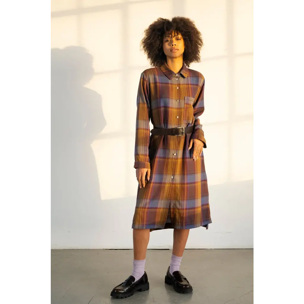 BODY BAG BODY BAG ORAN SHIRT DRESS PLAID