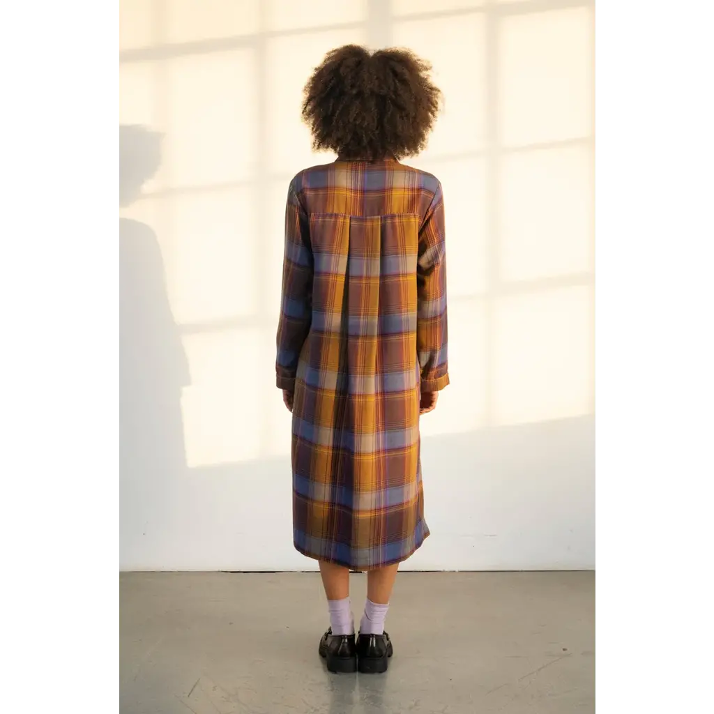 BODY BAG BODY BAG ORAN SHIRT DRESS PLAID