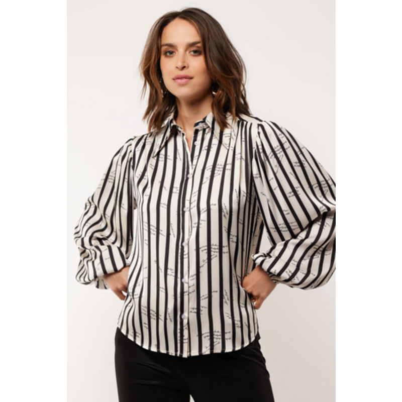 GMAXX BLOUSE SAND/BLACK