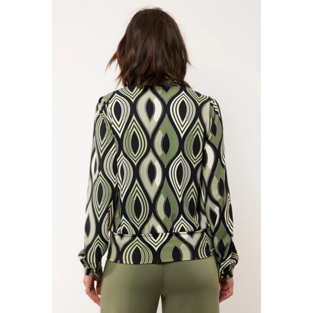 GMAXX BLOUSE MYSTIC GREEN/SAND