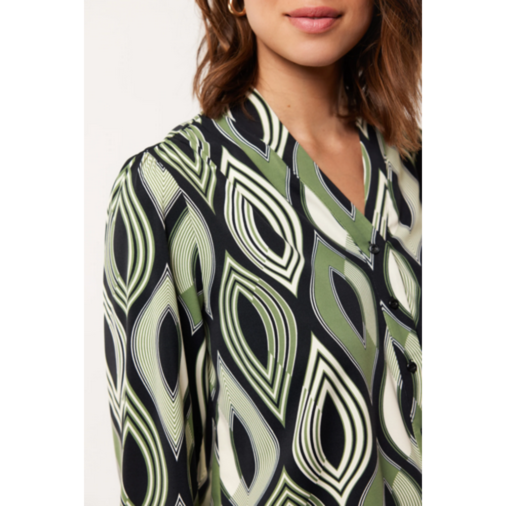 GMAXX BLOUSE MYSTIC GREEN/SAND
