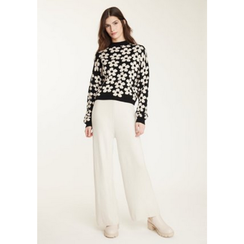 PISTACHE PISTACHE SWEATER DAISY BEIGE/BLACK