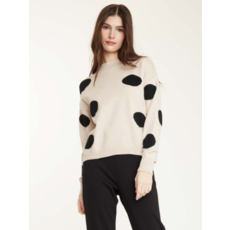 PISTACHE PISTACHE SWEATER DOTS BEIGE/BLACK