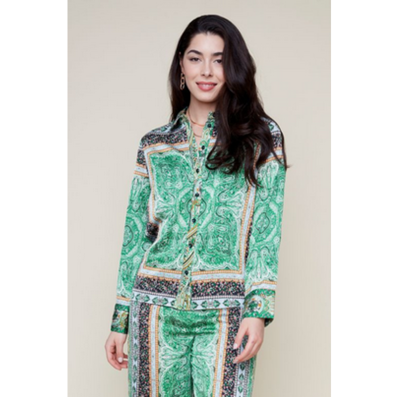 RENUAR RENUAR BLOUSE MOTIFS EMERAUDE