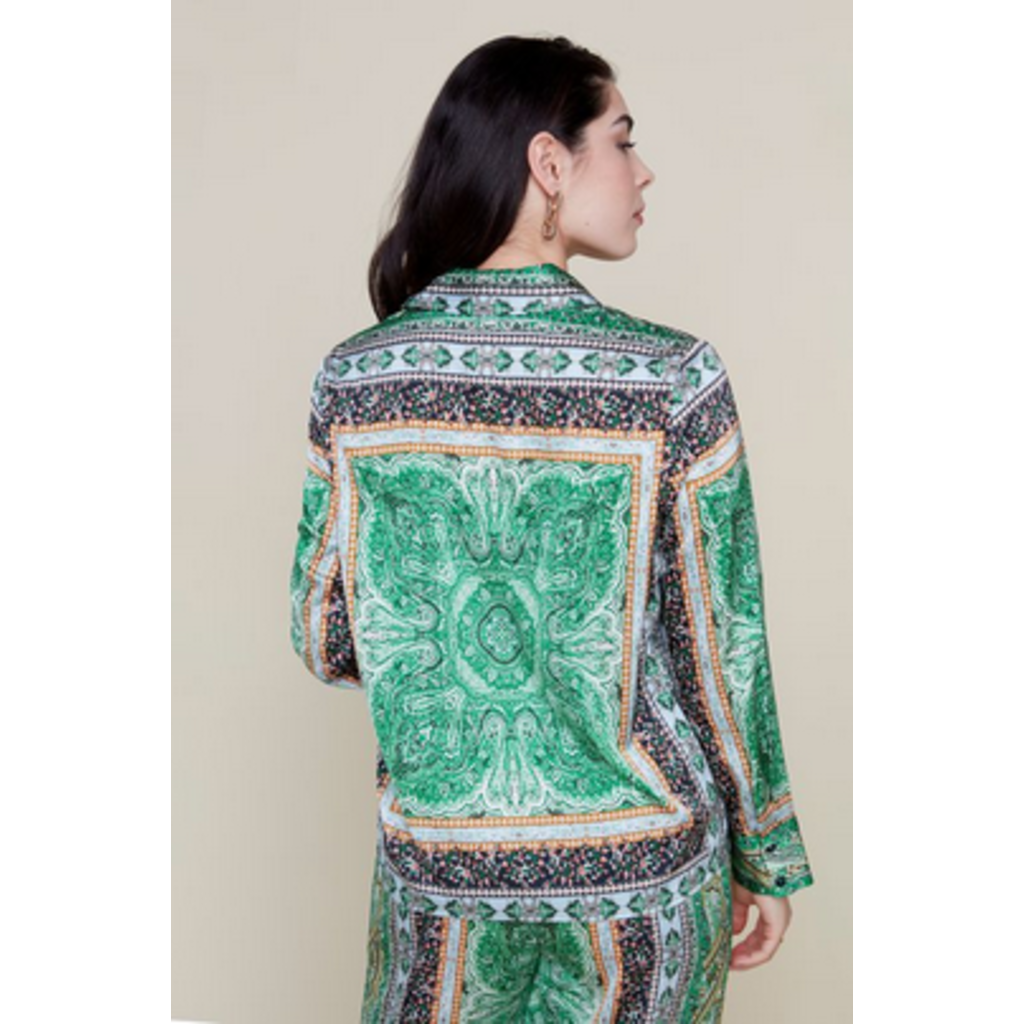 RENUAR RENUAR BLOUSE MOTIFS EMERAUDE