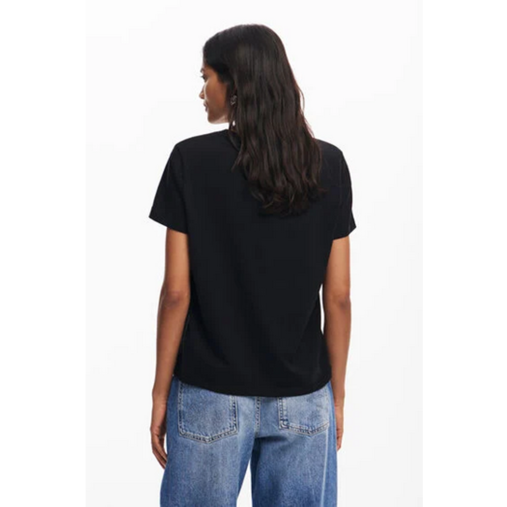 DESIGUAL DESIGUAL T SHIRT BRANDY NOIR