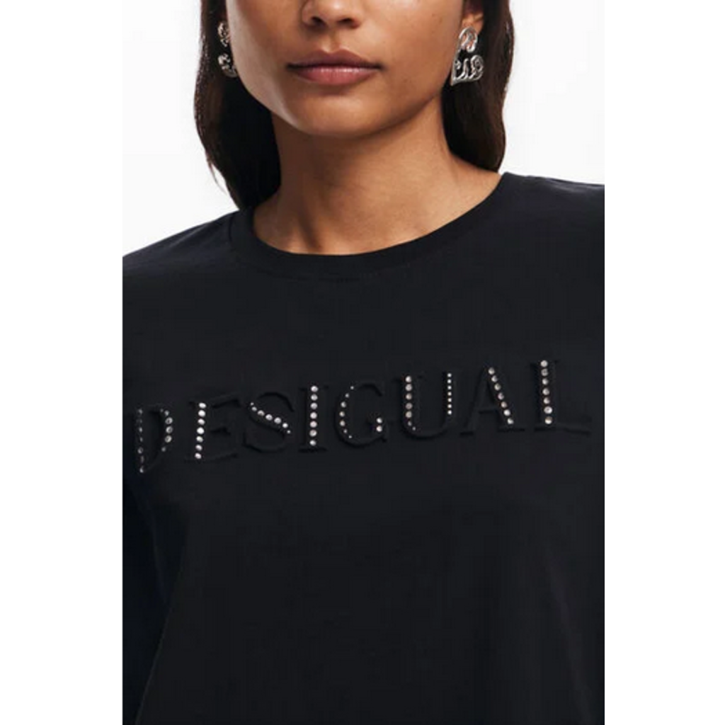 DESIGUAL DESIGUAL T SHIRT BRANDY NOIR