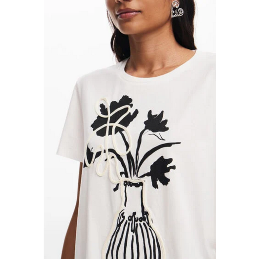 DESIGUAL DESIGUAL T SHIRT SHADOW BLANC