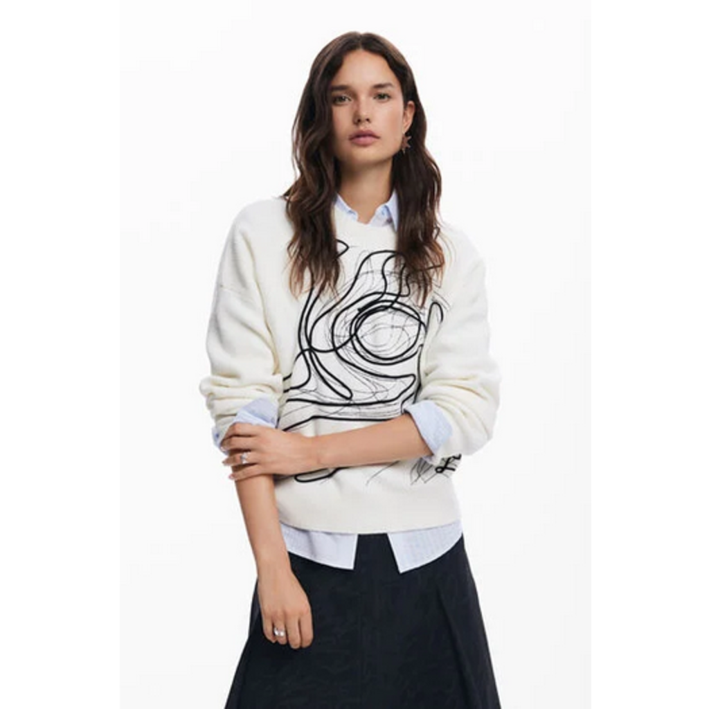 DESIGUAL DESIGUAL PULL MONTPELLIER LACROIX BLANC