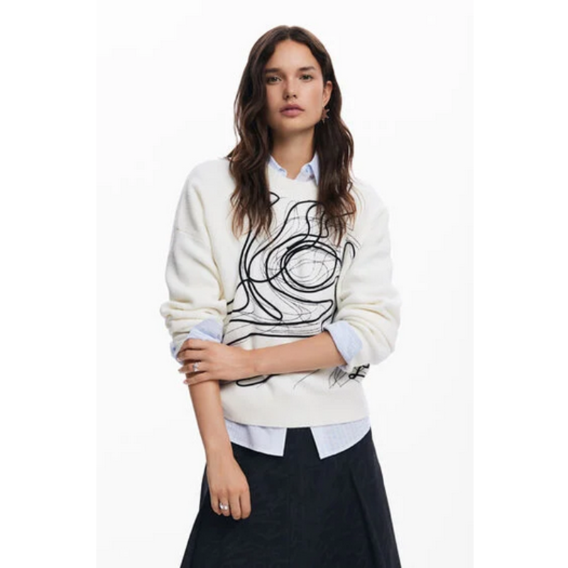 DESIGUAL DESIGUAL PULL MONTPELLIER LACROIX BLANC