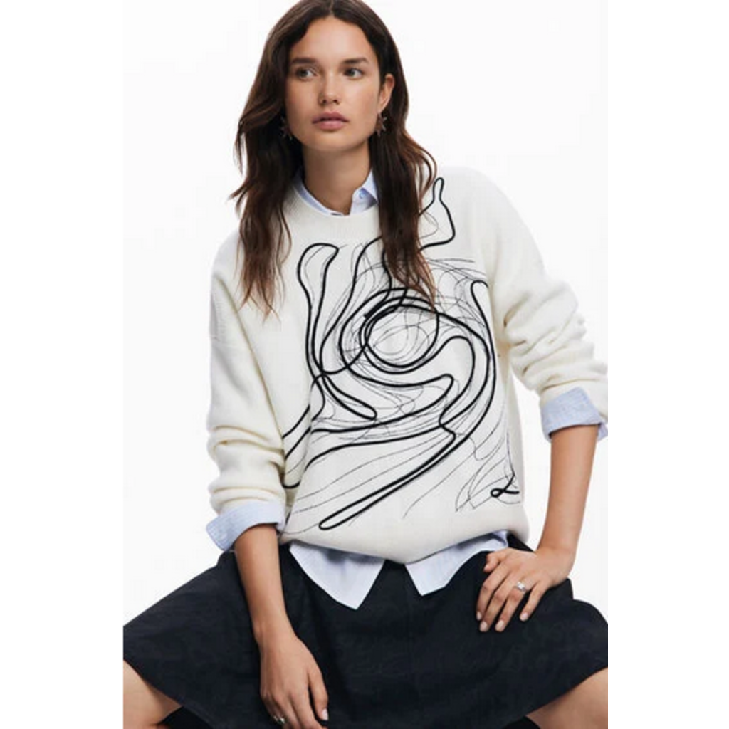 DESIGUAL DESIGUAL PULL MONTPELLIER LACROIX BLANC