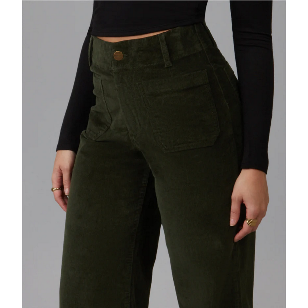 LOLA JEANS LOLA JEANS COLETTE CORDUROY DARK OLIVE