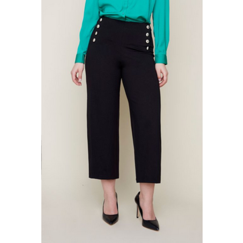 RENUAR RENUAR R8112E906S PANTALON BOUTONS DORES NOIR